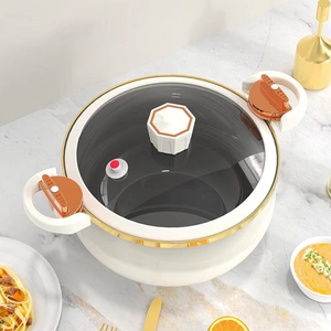 Casserole à soupe de cuisine de 7 L, 28 cm, casserole, <span class=keywords><strong>faitout</strong></span>, multifonction, en émail, micro-cuiseur à pression avec couvercle en verre - Product Image 1