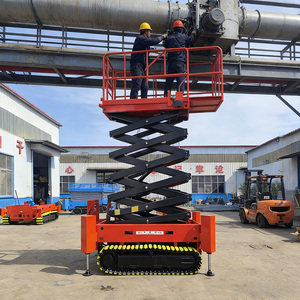 Plataforma Elevadora de Tijera Autopropulsada de 6m, 10m, 12m, Plataforma de Trabajo Aérea con Ruedas, Plataforma Elevadora Móvil para Exteriores - Product Image 6