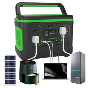 POPOWER 600W 1000W Battery-Powered Portable Power Station Solar Generator For Devices and Appliances Camping Event Home Backup