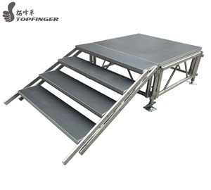 Escenario de montaje móvil de aluminio ajustable Instalación rápida Capacidad de carga resistente de 800KG para pantallas de truss para fiestas de bodas - Product Image 1