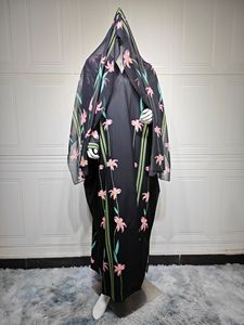 Ensemble deux pièces d'été inspiré du Moyen-Orient Cardigan floral imprimé modeste Foulard Robe d'extérieur - Product Image 6