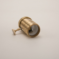 E14/E27/E12/E24 Suspension de lustre de style nordique Support de lampe en métal et laiton Interrupteur rotatif de sécurité 250V