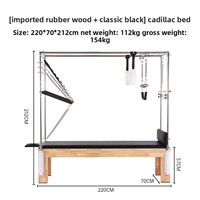 Table de Trapeze Pilates en Bois d'Érable, Équipement de Gymnastique à Domicile, Ensemble Cinq Pièces, Tour de Reformer Commerciale pour Entraînement de Yoga, Capacité 150 kg