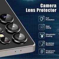 Protection d'objectif en verre Ultra HD pour Samsung Galaxy S24 S25, protection d'objectif Eagle Eyes, anti-rayures, compatible avec les coques