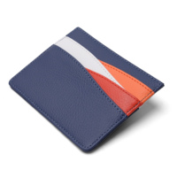 Dompet Kartu Kulit PU Mewah Tipis dengan Kantong Koin Ganda untuk Perjalanan Bisnis Porte Cartes