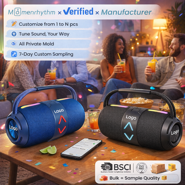 Wireless Portable Customize Super Bass  Speaker for Living Room Use TWS Connection Clear Audio Musical Boombox