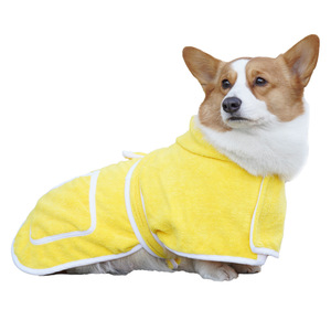 Pet <b>Bathrobe</b> Absorbent Quick Drying Hooded Towel Coat For <b>Dogs</b> All Seasons Winter Warm Pet Clothing - Product Image 5