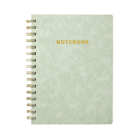 Cuaderno Espiral Personalizable A5, Diario con Cubierta de Cuero, Agenda de PVC, 5 Planificadores, Regalo Promocional Personalizado