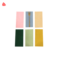 Serviette jetable personnalisée en papier, linge de table coloré