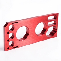 Pièces en aluminium usinées CNC, support en L personnalisé et plaque de montage, options de couleurs rouge, bleu, vert, or