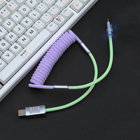 Kabel Pengisian Daya Super Cepat Kabel Data Jalinan Jala Berwarna Kabel Pengisian Daya Warna-warni Kabel USB Mobil CarPlay untuk Ponsel