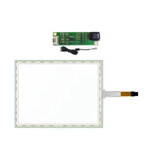 GreenTouch 12.1インチ5線抵抗膜方式タッチガラスセンサースクリーンパネルオーバーレイキット、EETIUSBボード付きヘルスケア用