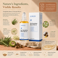 Suero para el Crecimiento del Cabello con Romero, Aceite de Ricino, Extracto de Angélica y Sophora, Masajeador para el Cuero Cabelludo, para Cabello Fino, 30 ml