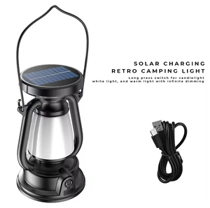 Lanterne solaire rétro à très longue portée pour le camping en extérieur avec fonction d'ambiance portable - Product Image 6