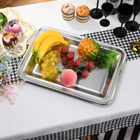 XUELI Plateaux carrés en plastique laminé or Plateaux de service durables pour l'affichage des aliments Banquet Restauration Vente au détail et usage domestique