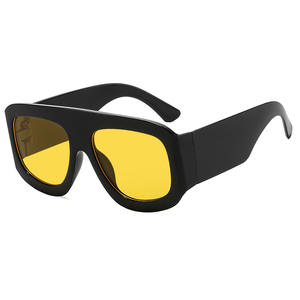 Übergroße quadratische Sonnenbrille <span class=keywords><strong>Pilot</strong></span> Sonnenbrille Frauen Vintage Doppelbrücke Big Sun Shades Brille Gelbe Fahr brille Uv400 - Product Image 5