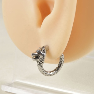 Punk Retro Body Stainless Steel Dragon Snake Wolf Skull Nose Ear Cartilage <strong>Tragus</strong> Helix Piercing Diamond Surgical Steel <strong>Hoop</strong> - Product Image 2