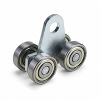 Roulette de porte coulissante en alliage de zinc galvanisé, roulement de porte commerciale, chariot de guidage pour portail commercial