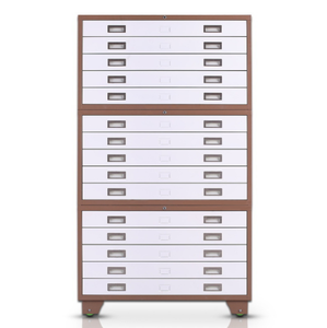 Meuble de rangement en acier multi-tiroirs pour cartes, mobilier de bureau moderne, impression par transfert multi-motifs et autres motifs - Product Image 3