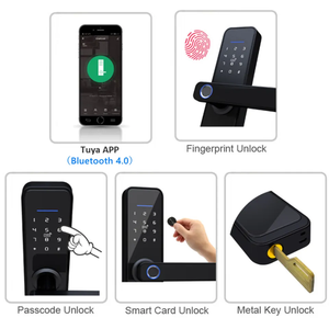 Bền Chống Trộm Nhà Thông Minh Căn Hộ Khóa Cơ Khí Kỹ Thuật Số Đẩy Nút Vân Tay Tuya Thông Minh Wifi Thông Minh Cửa Khóa - Product Image 2