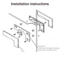 Accessoires pour porte vitrée sans cadre : Grande pince de pivotement supérieure en L, raccords d'angle