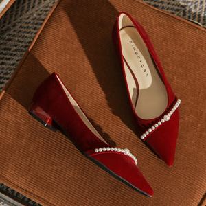 Elegantes Zapatos Planos de Mujer Tipo Bailarinas, Impermeables, con Patrón Geométrico, de Una Sola Correa, Punta en Pico, Tacón Plano, Versátiles para Todas las Temporadas - Product Image 6