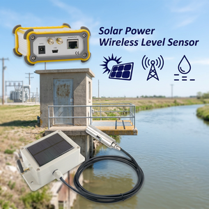 Solar Power <b>Wireless</b> Level Sensor Solar Power <b>Wireless</b> <b>Transmitter</b> Water tank Level Control Rf signal Level Meter - Product Image 1