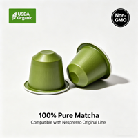 Cápsulas de Café Matcha Sin Azúcar para Nespresso Original, Cápsulas de Té Verde Estilo Japonés Premium Compatibles con Cafeteras