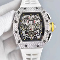 Montre mécanique automatique pour homme Hangzhou, édition limitée, chronographe à trois aiguilles, squelette, bracelet en céramique, analogique