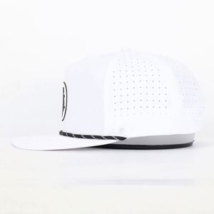 Gorra Snapback Unisex de 5 Paneles Personalizada BSCI, Impermeable, de Mezclilla, con Logotipo de Lazos de Animales, Orificios Cortados con Láser, Cuerda, Informal, para Exteriores, de Lona y Pana - Product Image 3