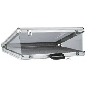 Aluminum Display Locking Travel CounterTop Case with Acrylic Top and side panel