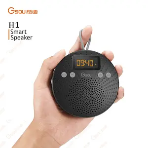 FM Radio, Alarm Clock, Shower Speaker with Bluetooth Waterproof , LED screen Cheap Bluetooth Speaker with string 2019