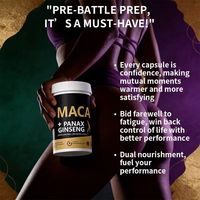 Capsules de Maca Plus Bio, Maca Ginseng, Maca Noire, Booster d'Énergie et de Vigueur, Complément Herbal pour Adultes, 120 gélules