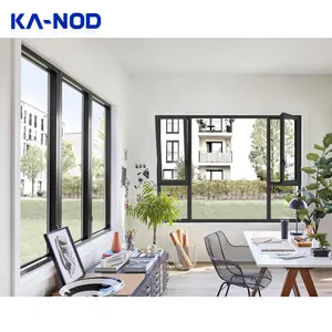 Foshan alüminyum kapı ve pencereler çerçeve balkon ses geçirmez Windows ızgaraları yalıtımlı cam üçlü camlı Windows kanatlı