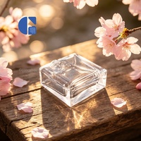 Flacon de parfum vide de luxe de haute qualité en verre de 30 ml, carré plat transparent avec col serti de 56 mm, emballage de parfum personnalisable
