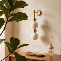 Applique Murale LED de Luxe en Albâtre Style Européen, Design Personnalisé, Intensité Réglable, Garantie 3 Ans, Vente en Gros Usine, pour Entrée de Villa et Hall d'Entrée