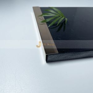 EX489 Metal Ceramic <b>Tile</b> Trim Modern <b>Mirror</b> Stainless Steel L Shape Decorative Line Factory Supply - Product Image 1