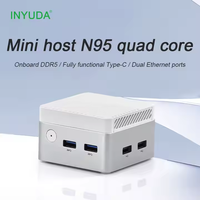 INYUDA-MiniPC Intel de cuatro núcleos, 8GB, DDR4, 128/256GB, SSD, sistema operativo Windows para el hogar/oficina, negocios, industrial, EU JP
