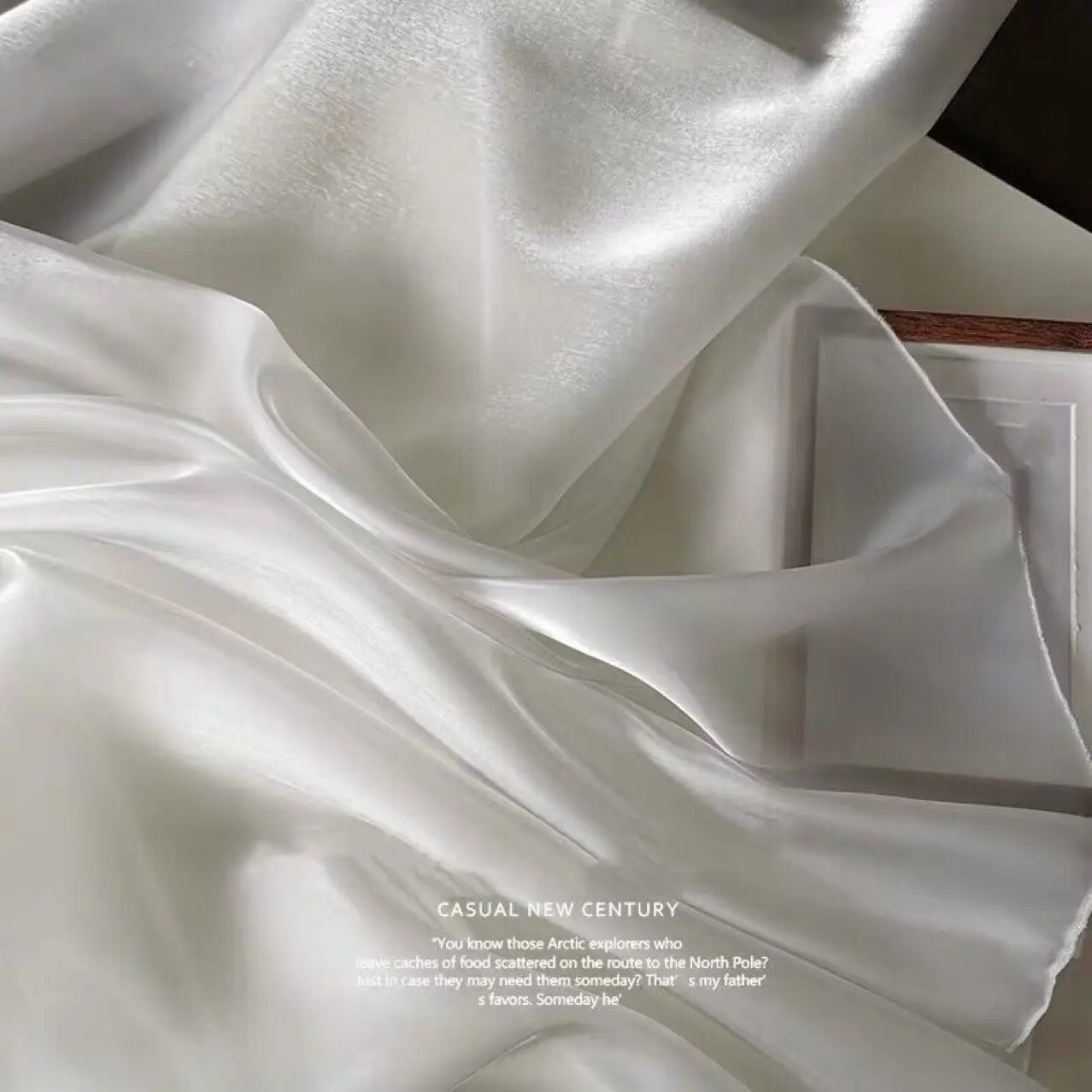 Shining Satin Organza Silk-like Flowing Smooth Thick Wedding Dress Design DIY Fabric