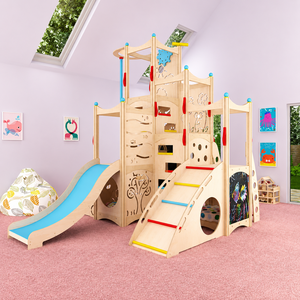 Équipements de jeux d'intérieur Montessori pour la maternelle, aire de jeux en bois pour enfants, garderie, école, espace de loisirs, établissement éducatif - Product Image 2
