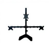 Support de moniteur de bureau articulé robuste DMP MFS-003T, triple support pour moniteur LCD LED de 13 à 27 pouces, montage sur bureau