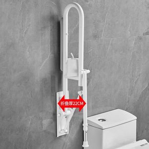 Barre d'appui pliable Andefu pour toilettes, fixation murale, acier inoxydable, support de sécurité pour personnes handicapées - Product Image 4