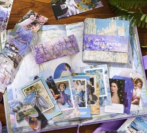 Core Mo rétro peinture à l'huile en cuir relié compte à la main <span class=keywords><strong>livre</strong></span> ensemble boîte-cadeau organisateur/planificateur haute valeur de beauté mignon doux fille - Product Image 2