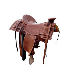 Equipo y accesorios para caballos, color marrón, piel auténtica de vaca/búfalo, asiento de cuero para caballo, estilo europeo. - Product Image 1