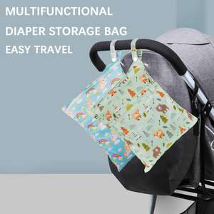 กระเป๋าผ้าเปียกสำหรับชุดว่ายน้ำกันน้ำมีกระเป๋าผ้าอ้อมให้แห้งซักได้กันน้ำมีกระเป๋าซิปสำหรับเด็กทารกกระเป๋ารถเข็นเด็กได้หลายร้อยแบบ - Product Image 6