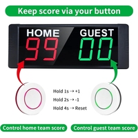 YIZHI Tableau d'Affichage LED Portable avec Boutons pour Cornhole, Basketball – Compteur de Points Électronique Numérique Mini