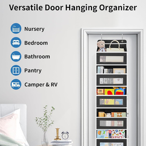 Organizador de bolsa de almacenamiento colgante con ventana para sala de estar, dormitorio, hogar, organizador de almacenamiento sobre la puerta - Product Image 2