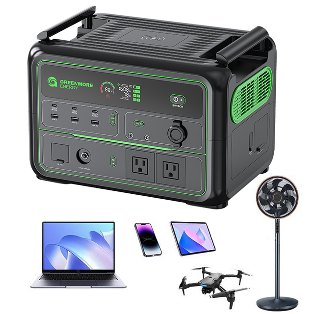 Large Capacity Camping UPS Backup Solar Power Station 1000W 1200W Electricity Generator Portable Power Station for Home