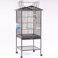 Cage à oiseaux en métal de grande taille, grande cage pour oiseaux, cage pour perroquets, cage pour animaux de compagnie, cage de transport, cage à oiseaux pliable de grande taille