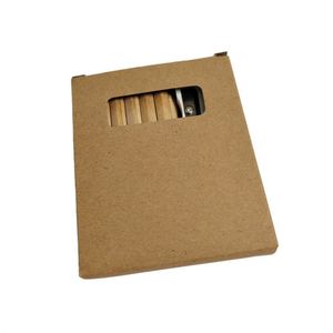 Lápices de Colores de Madera Personalizados de 3.5 Pulgadas, 6/8 Colores, Mini Juego de Lápices de Colores, Logotipo Personalizado, Caja de Papel Kraft con Certificación EN71-3 - Product Image 4